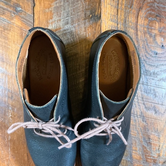 Kork-Ease Helene Black Leather Lace Up Chukka Heel Boots Women’s 8M - Picture 4 of 15